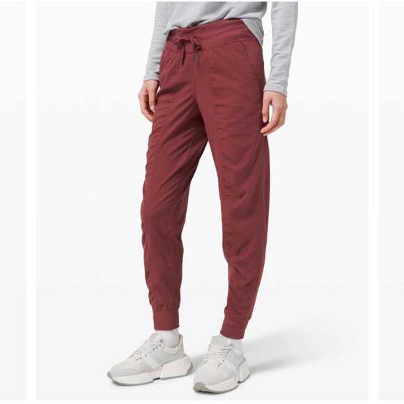 Lululemon Dance Studio Jogger Savannah Maroon Red Women's 16 - Picture 1 of 15